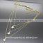 Gold Tone Three Layer Star Necklace for Women