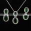 Wholesale Indian Jewelry Green Emerald Nigeria Beads Jewelry Set
