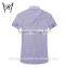 latest fashion design short sleeve check dress shirt for man