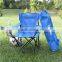 Folding beach chair with foot rest