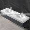 American solid surface bathroom sinks with two faucets