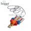 Chinese cheap ethnic tiny craft beads tassel pendant necklace jewelry series for women; sweater necklace for 2016 spring