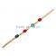Elegant Linking Bracelet with red and blue Rhinestone Crystal with women gold bracelets 18k yellow