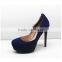 dark blue italian women platform shoes