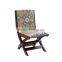Natural Furnish Wooden Upholstery Folding Chair