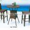 00 indoor commercial bar furniture leisure high rattan bar table and chair set YPS037