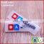 Fashion design private beauty accessories pvc label with white logo