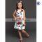 2015 new arrival sleeveless floral printed knee length tutu dress girls' dress