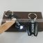 Leather LED keychain leather LED keychain with custom logo