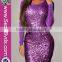 2016 Sexy Shiny design Long Sleeve One-piece Clubwear