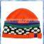floral knitted cashmere hat/girls knitted winter hats/teenagers knitted beanie hats