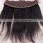 virgin natural color kinky straight ear to ear lace frontal closure 13x4