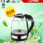 led light ring glass electric water kettle with 1.7L capacity