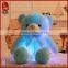 Pomotional customized stuffed white plush LED teddy bear toy with dotted bowtie for Valentine' Day                        
                                                Quality Choice