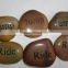 Wish stones with word Engraved river pebble stone wholesale reiki stones OEM word or image