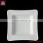 H10509 high quality durable porcelain plain white square ceramic plates