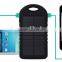 Factory supply Waterproof and shockproof 5000mah mobile solar charger