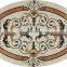 Custom house floor design waterjet foyer marble medallion