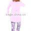 Kevince women polar fleece pyjamas set purple heart 1000pcs up OEM factory directly
