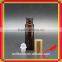 5 ml 10ml amber glass roll on bottle with metal roller ball and goldern metal cap