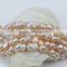 10mm peanut pink peach gourd peanut large baroque freshwater multi layered pearl necklace