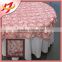 Ribbon Rosette Satin Table Overlay Square Tablecloth Cover - Dusty Rose