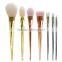custom Synthetic hair 7pcs professional makeup brushes set