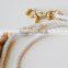 White Rope Dog Leash - White / Gold - Pet Lead Gatsby