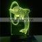 Creative LED flashing night light 3D LED dolphin acrylic illusion lamp