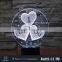 New arrivals 2017 valentine items 3d led night light gifts for couples