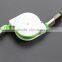 Custom 2 in1 Retractable Universa Tangle Free Charging/Sync Cable for Android&IOS mobile phones