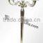 Multifunctional 5 arm Candelabra for Wedding Centerpieces , Nickel Plated Candelabra ,SilverCandelabra