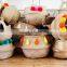 Pompom and tassel belly seagrass basket