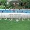 High quality outdoor rectangular plastic INTEX swimming pool for family use