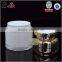 50 ml white round plastic jar with gold lid