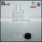  best sellers cost price clear 100ml square pet bottle cosmrtic toner water plastic bottle pet with black cap wholesale