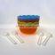 summer hot ice cream bowl set of 4 with lace brim