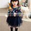 2015 New Autumn Girls Clothes Long Sleeve Flower Print Girl Dress For Party Wedding Children Kids Girl Floral Dress For School