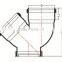 HIGH QUANLITY DOUBLE SOCKET TRAP WITH PORT OF PVC GB STANDARD EXPANDING FITTINGS FOR DRAINAGE WITH GASKET