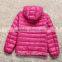 2016 Customized Manufacture Fashionable Winter Thin Ladies Down Jacket With Hoodie