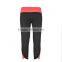 high waist contrast waistband leggings with reflective printing