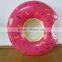 Wholesale custom colorful donuts shape inflatable adult swimming ring