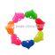 DIY multicolor love heart acrylic charms beads custom heart acrylic charms beads for fashion diy jewelry