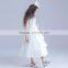 summer kids dresses for girls european style long round neck white kids frilly dresses