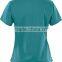Women's Solid V-Neck Poly Cotton Popline Medical Top