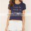 2016 Wholesale crew neck short sleeve design your own t shirt/custom cheap women t shirt apparel