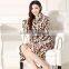 Shaoxing Colorful Luxurious Knitted Flannel Fleece Leopard Bathrobe