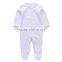 Baby White Footed Cotton Rompers Onesie Long Sleeve 3 Months White Plain Colour Bodysuit