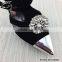 Round Shape Crystal Ornament Shoe Clips For Heels