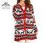 High Quality Women Oversized Colorful Buttons Knit Deer Pattern Christmas Ugly Long Cardigan Sweater